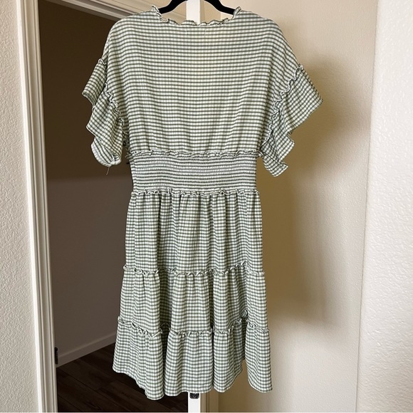 Max Studio Green Gingham Mini Dress - Picture 3 of 3